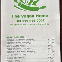 All vegan  at The Vegan Home in Toronto