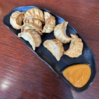 Vegetable Fried Momo (Dumpling)  at The Vegan Home in Toronto