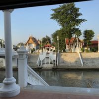View from the outdoor dining tables   at Vegetarian Food in Phetchaburi