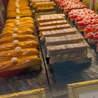 Eclairs, mille-feuille napoleons, and raspberry tarts   at ID-eclair in Pasadena