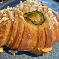 Cheese and a jalapeño croissant  at ID-eclair in Pasadena