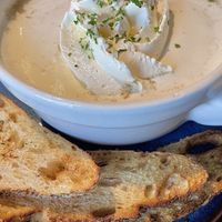 This creamy mushroom soup had me stop with every bite to saver the incredible flavor that it possessed could’ve been alchemy! Maybe witchcraft ! 🤣  at ID-eclair in Pasadena