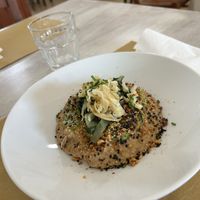 Lentils hummus with vegetables and seeds  at Al Cerro in Treviglio