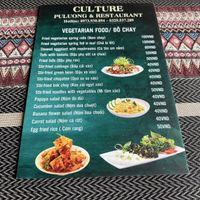 Most options are vegan too  at Culture Puluong Restaurant in Thanh Hoa