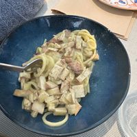 Carbonara vegana con tofu ahumado at nabu in Siracusa