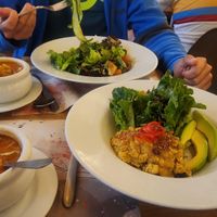 Soup and salad at Crepes & Waffles - Centro Comercial Palatino in Bogota