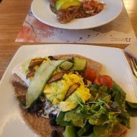 Two vegan options of crepes at Crepes & Waffles - Centro Comercial Palatino in Bogota