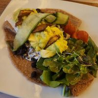 The option with beans at Crepes & Waffles - Centro Comercial Palatino in Bogota