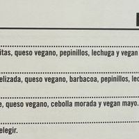 Menu with 4 vegan burgers  at The Fitzgerald Burger Company in Valencia