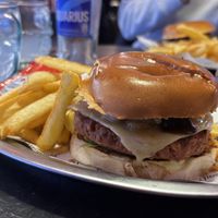 Vegan bbq burger  at The Fitzgerald Burger Company in Valencia
