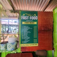 Menu at Mia's Fast Food in San Ignacio