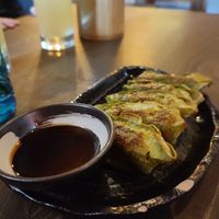 Vegane gyoza mit Spinat Füllung at Ramen1974 in Leipzig