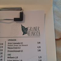 Menu and logo at Grüner Heinrich - Café & Unverpacktladen in Oberaichwald