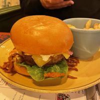 Vegan burger with added vegan bacon  at Lounges - Candelo Lounge  in Thame