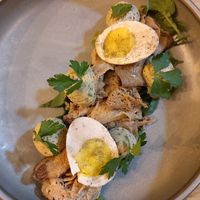 Seitan con huevos veganos at Berro Bistrot in Gran Canaria