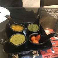 Starter/ dipping sauces at S and S Indian Restaurant in Hua Hin