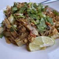 Peanut Noodle Bowl with Tofu  at Stickleback Oceanfront Cider & Taphouse in Sooke