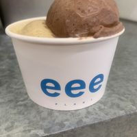 Pistachio and Chocolate $180  at eee ice cream and bakes - 純素冰淇淋 in Taipei