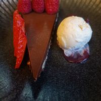 Vegan chocolate tart at Shannon Springs Hotel in Shannon