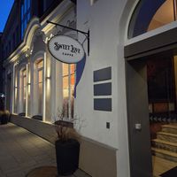 Outside at Sweet Love Caffe in Vilnius