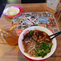 Buena comida vegana :)
Puedes elegir el nivel de picante de 1 hasta 5. 2 ya esta bastante picante. Muy amable la gente. at Ramen Shifu - Puerto Chico in Santander