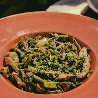 Oyster mushrooms with taragon and herbs at Sad Meli  in East London
