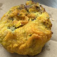 Spinach and potato tikki  at Bombay Delicatessen in Nottingham