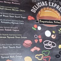 Inside menu sample menu at Delicias Express in Valparaiso