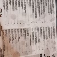 Vegie empanada menu options at Delicias Express in Valparaiso