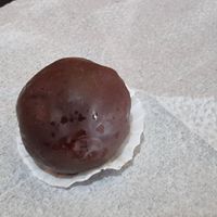 Vegan housemade chocolate nut ball at Delicias Express in Valparaiso