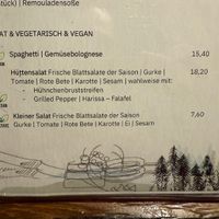 Vegan and veggie options on the menu  at Kniebis-Hütte in Freudenstadt