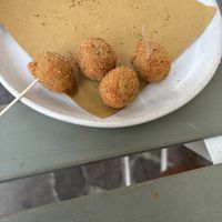 Fried stuffed olives  at Gastronomia 17 in Vasto