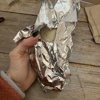 Falafel wrap to go  at Superbaba  in Vancouver