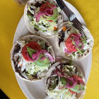 Vegan Tacos without cream and cheese  at El Caracol de Jade in Palenque