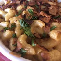 Vegan Mac & Cheese with coconut bacon at Nectar Cafe in Auburn