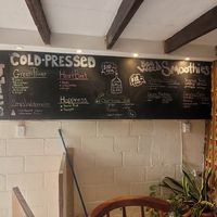 Juice menu at Wild Roots in San Ignacio