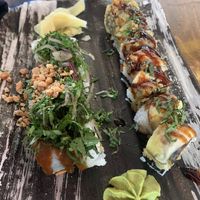 Thai hippie (8pc) and Shiitake to me (8pc) at Blue Sushi Sake Grill in Fort Worth
