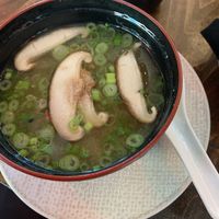 Miso soup  at Blue Sushi Sake Grill in Fort Worth