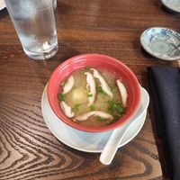 Vegan miso soup at Blue Sushi Sake Grill in Fort Worth