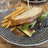 Mushroom burger  at Saltwater @ Bundilla in The Gardens