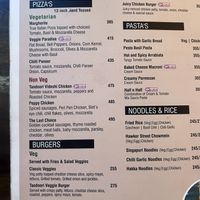 some pasta and burgers  at White Oak Resto in New Delhi