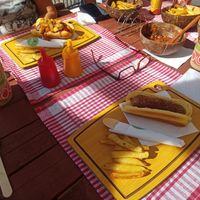 These dogs are perfection!! at Big Leaf Mesa  in La Paz