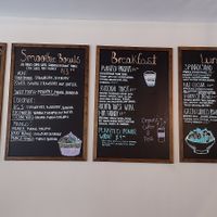 Lunch, breakfast and smoothie at Planted Organic Cafe in Melrose