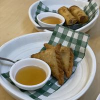 Curry puffs and spring rolls   at Sa-ne' Thai Cuisine  in Sutherland