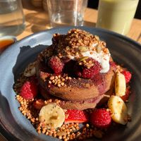 Vegan pancakes at Green Tree Cafe in Elsternwick