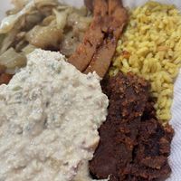 From the hot and cold bar #Veganuary at Soul Veg City in Chicago