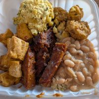 Hot bar at Soul Veg City in Chicago