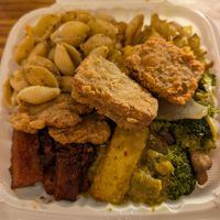 Hot bar at Soul Veg City in Chicago