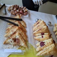 Donut holes, peach turnovers, strawberry turnovers at Soul Veg City in Chicago