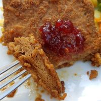 The texture of the Schnitzel Wiener Art is great. So soft and delicious! I love it! at Bodhi in Munich